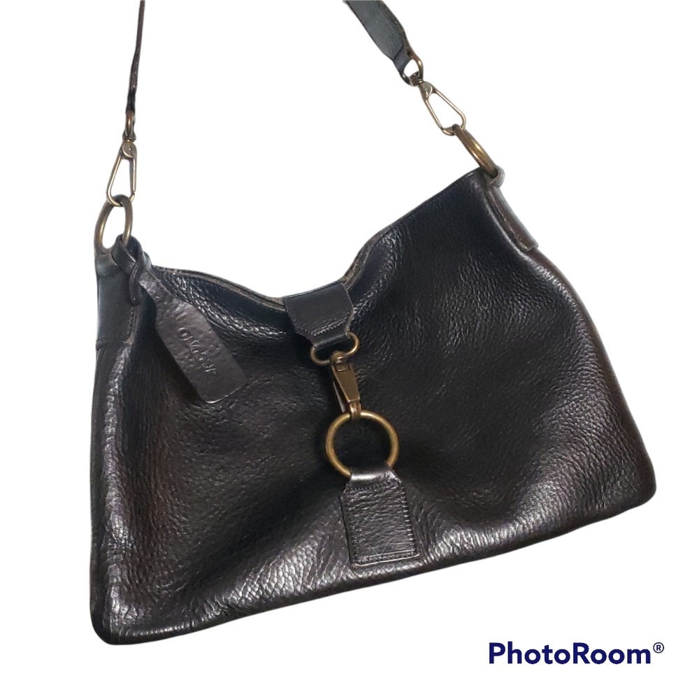 JACONO Parma Italian black leather shoulder purse - Picture 2 of 8